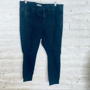Torrid  jeans denim  black  distressed  size 24 R